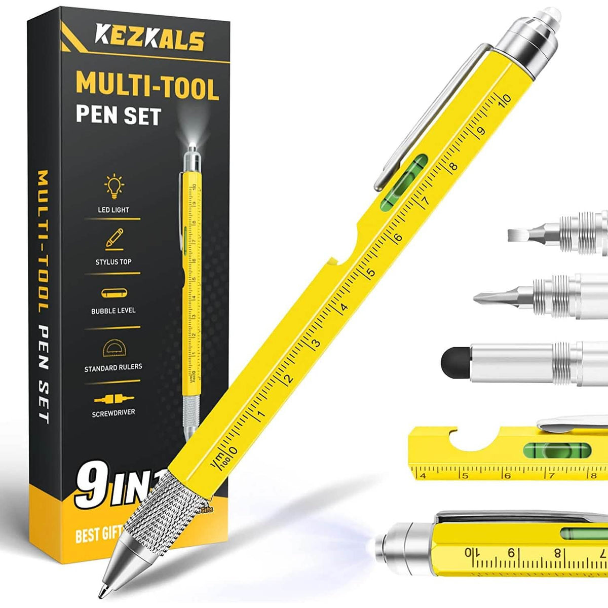 Stocking Stuffers for Men 9-in-1 Multitool Pen